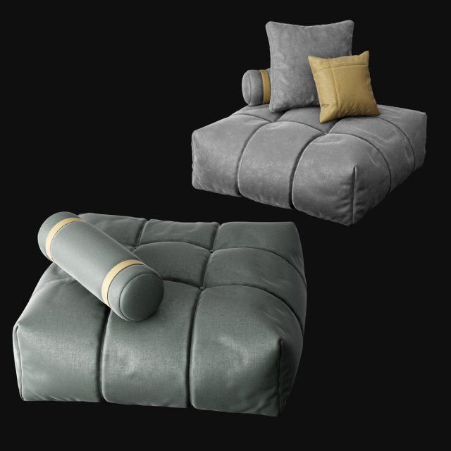 Pouf 4 big Modello 3D .c4d .max .obj .3ds .fbx .stl .blend 