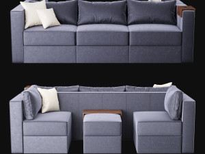 Module sofa 3D मॉडल