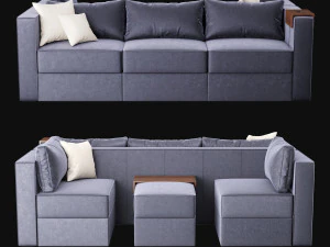 Диван модуль 3D Модель