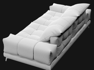 Modern sofa 2 seat 3D मॉडल