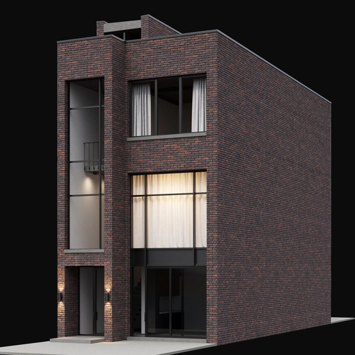 Modern house 07 3D Model .c4d .max .obj .3ds .fbx .stl .blend