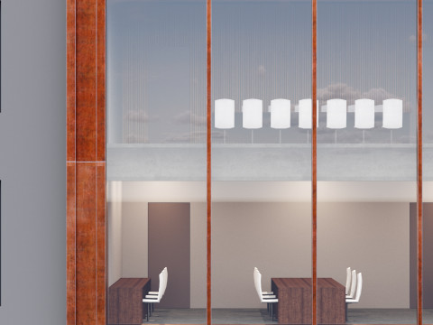 Modern building fasade 1 3D Model