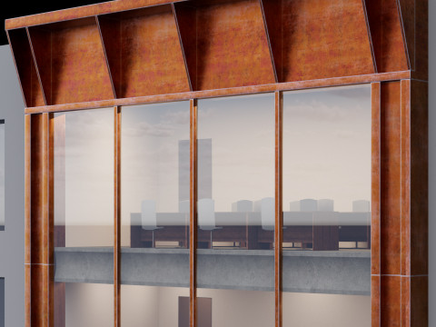 Modern building fasade 1 3D Model