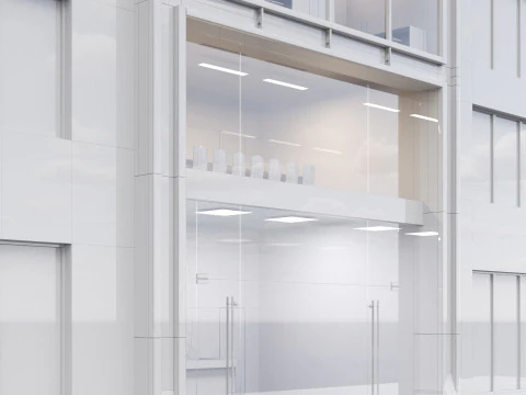 Modern building fasade 1 3D Model
