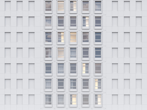 Modern building fasade 2 Modello 3D