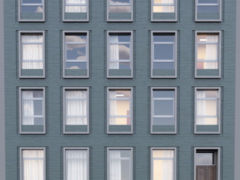 Modern building fasade 2 Modello 3D