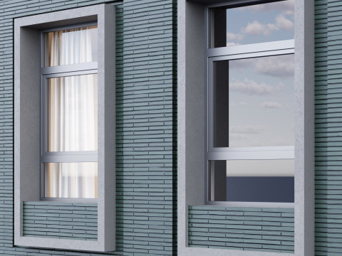 Modern building fasade 2 Modello 3D