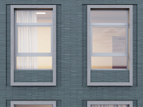 Modern building fasade 2 Modello 3D