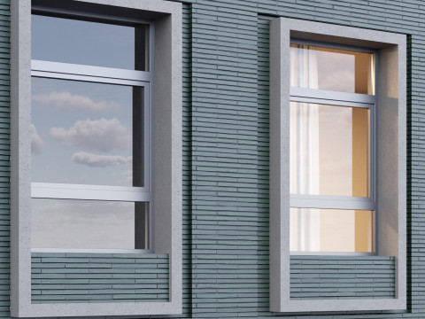 Modern building fasade 2 Modello 3D