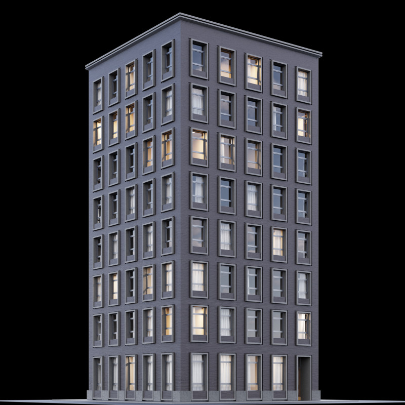 Modern building 2 Modello 3D .c4d .max .obj .3ds .fbx .stl .blend