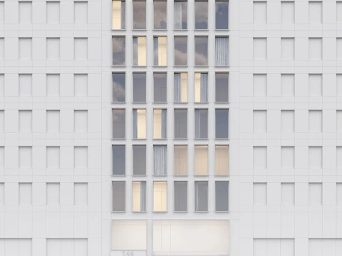 Facciata dell'edificio moderno 3 Modello 3D