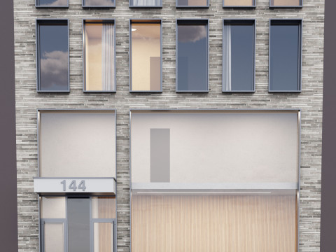 Modern building fasade 3 Model 3D
