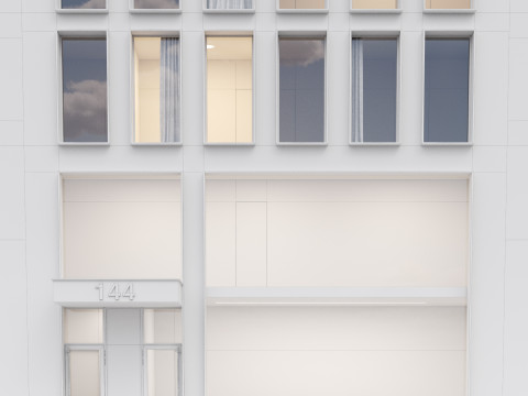 Modern building fasade 3 Model 3D