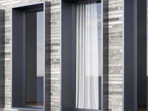 Facciata dell'edificio moderno 3 Modello 3D