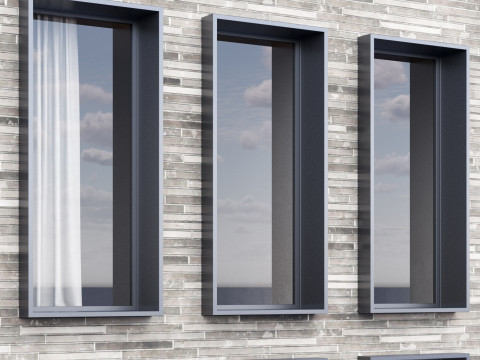Modern building fasade 3 Model 3D