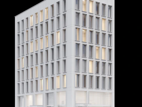 Modern building 3 3D Model