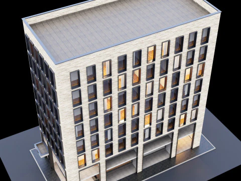 Modern building 3 3D Model