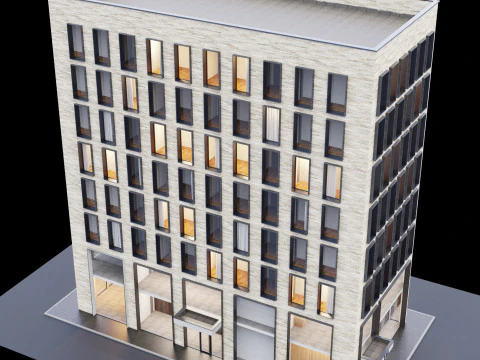 Modern building 3 3D Model