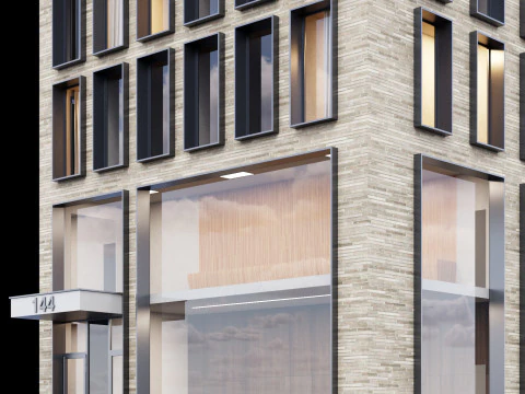 Modern building 3 3D Model