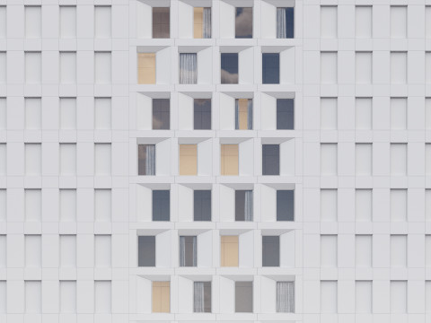 Modern building fasade 4 3D Model