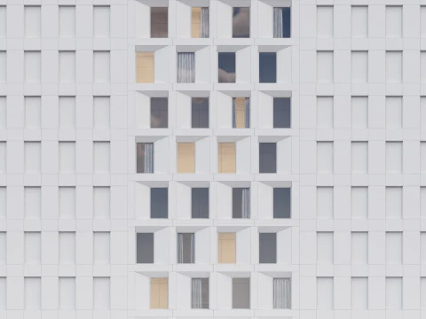 Modern building fasade 4 3D Model
