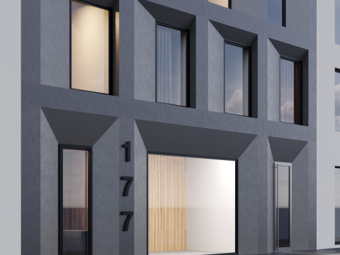 Modern building fasade 4 3D Model