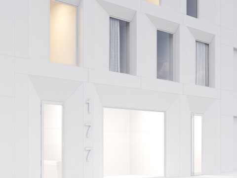 Modern building fasade 4 3D Model