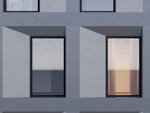 Modern building fasade 4 3D Model