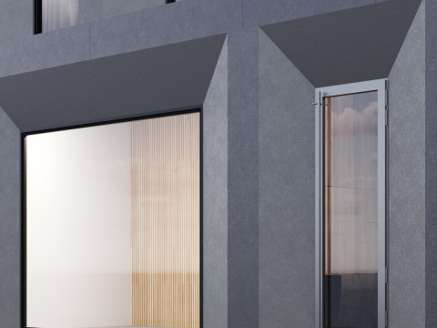 Modern building fasade 4 3D Model