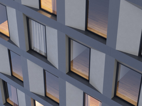 Modern building fasade 4 3D Model