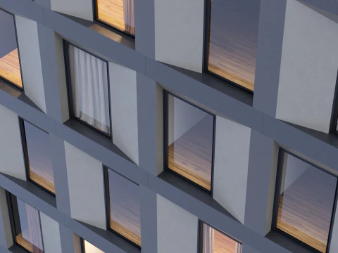 Modern building fasade 4 3D Model