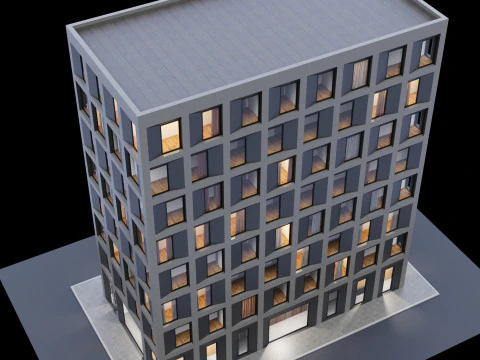 Modern building 4 3D Model
