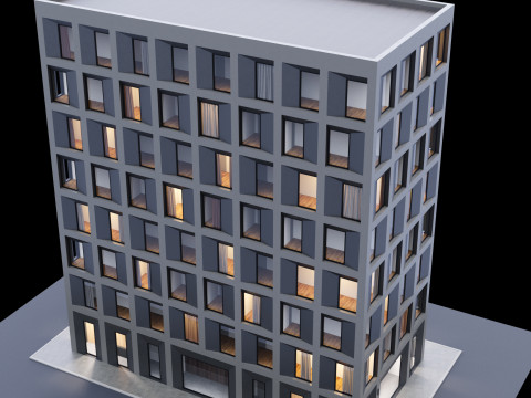 Modern building 4 Modelo 3D