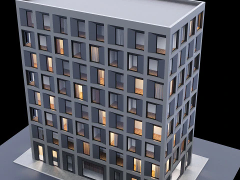 Modern building 4 3D Model