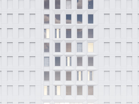 Modern building fasade 5 3D Модель