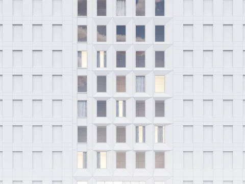 Modern building fasade 5 3D Model