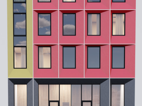 Modern building fasade 5 3D Модель