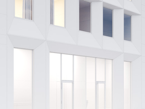 Modern building fasade 5 3D Модель