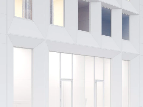 Modern building fasade 5 3D Model
