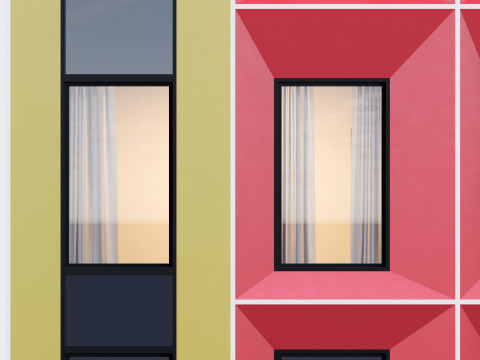 Modern building fasade 5 3D Модель