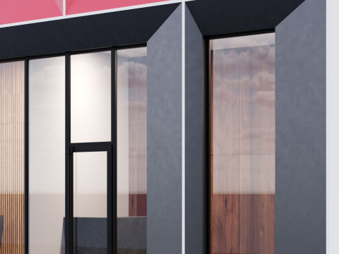 Modern building fasade 5 3D Модель