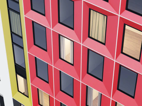 Modern building fasade 5 3D Model