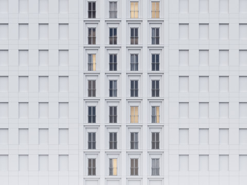 Modern building fasade 6 Modelo 3D