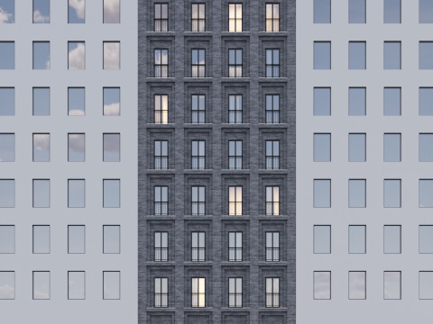 Modern building fasade 6 Modelo 3D