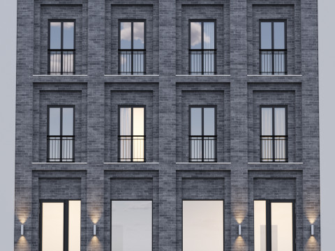Modern building fasade 6 Modelo 3D