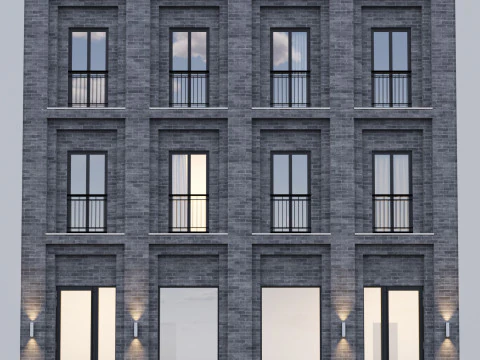 Modern building fasade 6 3D Model