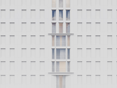 Modern building fasade 7 3D Model