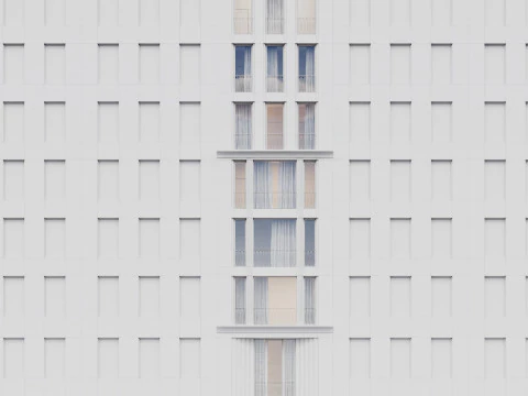 Modern building fasade 7 3D Model