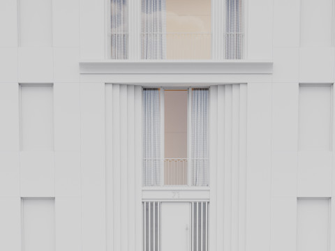 Modern building fasade 7 3D Model