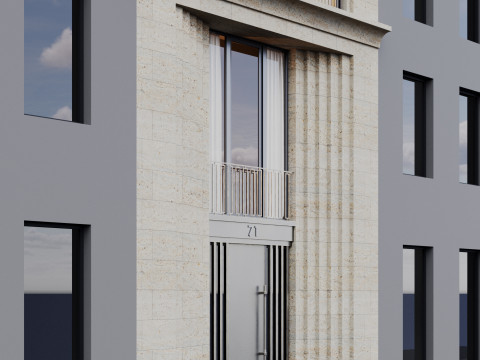 Modern building fasade 7 3D Model